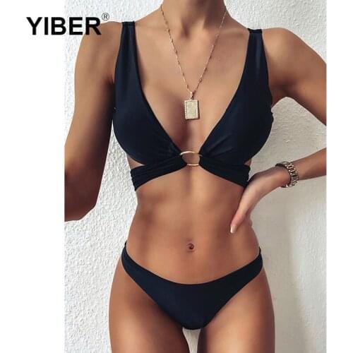 Swimsuit for Women Sexy Wire Free Bikinis Set With Pad WomenS Bathing Suits Clothing Sets Summer Beachwear 2021
