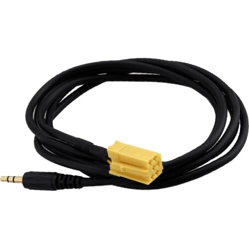 Mini ISO Connector to 3.5mm AUX Cable Audio Music MP3 for Fiat / Alfa Romeo / Smart ForTwo / Lancia Ypsilon