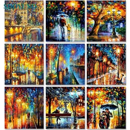 SDOYUNO 40x50cm Paint By Numbers Abstract Scenery DIY Set of Acrylic Paint For Painting By Numbers On Canvas Landscape Home Deco