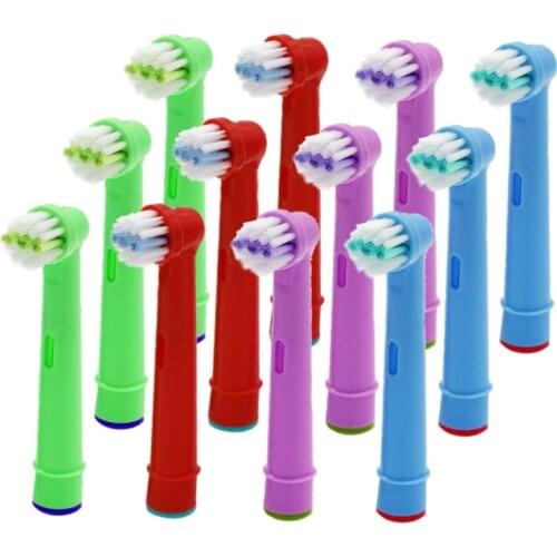 12pcs Replacement Kids Children Tooth Brush Heads For Oral B EB-10A Pro-Health Stages Electric Toothbrush Oral Care, 3D Excel