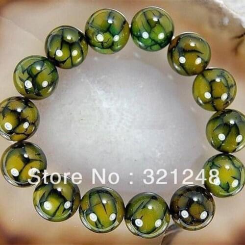 New diy 10mm Dragon Veins carnelian stone onyx agat Bangle Bracelet for women high grade gifts 7.5''GE5339