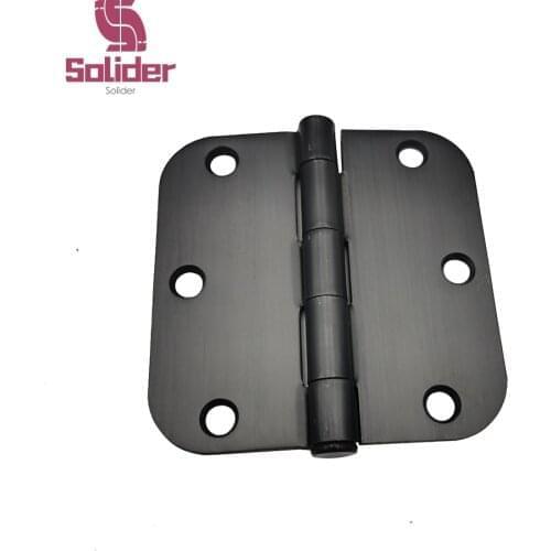 2pcs 3.5 Inches Oil Rubbed Bronze Door Hinges With 5/8" Radius Corners Hinges Cabinet Doors Windows Wooden Box Furniture Hinges