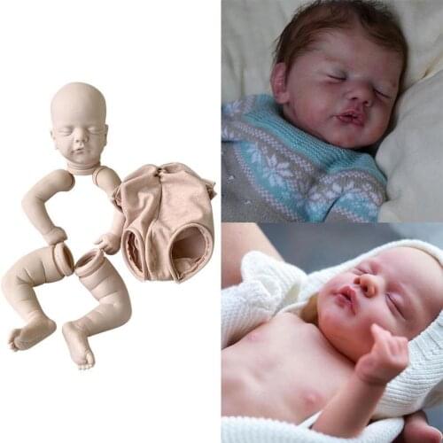 19-inch Popular Sweet Sleep Rebirth Doll Fresh Color Soft DIY Blank Doll Kit Doll Accessories Unpainted Unfinished Doll Parts