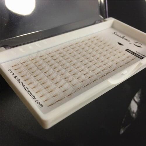 Seashine 1 tray 4d colored volume lashes synthetic hair material soft colored premade fans russian volume eyelash extensions