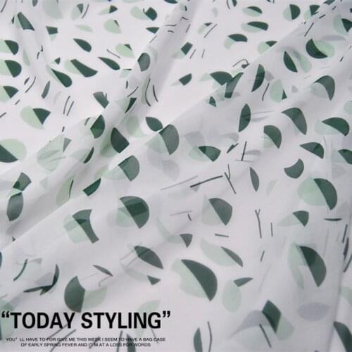 LEO&LIN Large Wide White Refreshing Simple Silk Georgette Chiffon Clothing Fabric DIY Patchwork Tissue