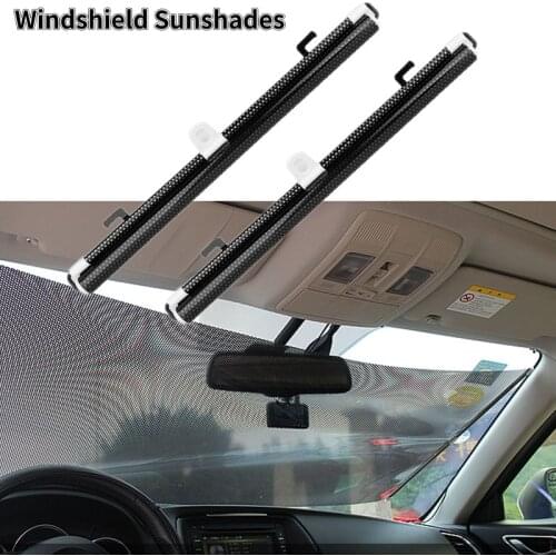 Front and Rear Sunshade Universal Side Window Windshield Sunshade Flashing Black Cover Suction Cup Cars Accessories