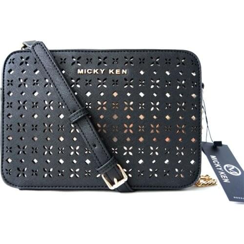 MICKY KEN Fashion Ladies Summer Hollow Small Square Bag High Quality Messenger Bag Brand Designer Shoulder Bag Metal Chain Bag