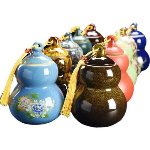 Kiln Gourd Pet Urn - Pets buried in ceramic tank urns or in kilns