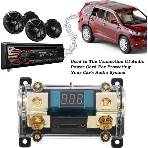 Universal Car Auto Vehicles Audio Amplifier Fuse Box with Voltmeter Audio Fuse Car Accessories 1 in 1 Way
