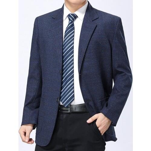Spring autumn business casual coats mens suits clothes Middle-aged jacket men blazer masculino slim fit casaco jaqueta masculina