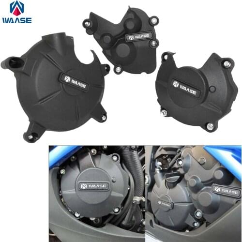 Waase Engine Guards Stator Clutch Pulse Cover Crash Protector Set For KAWASAKI Ninja ZX-6R ZX6R 2007 2008 2009-2012 2013-2021