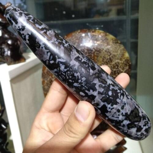 18CM Natural gabbroCrystal Massage Yoni Wand for woman health OR Gift