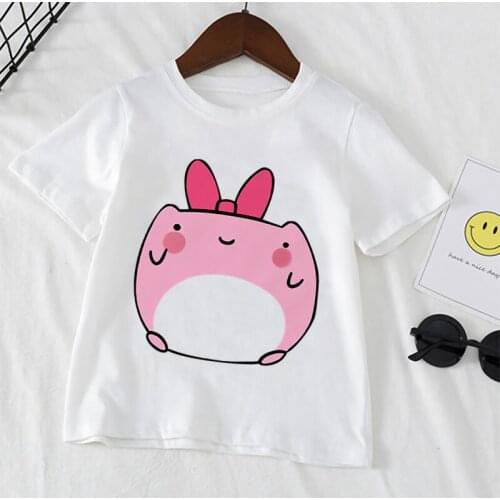 Funny T shirt For Girls Frog Cute Kids Tops Cartoons Printing Baby Boy Clothes Children T-shirt Summer Short Sleeve,YKP044