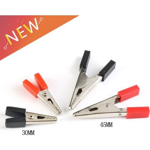 10pcs 45/30mm Alligator Clips Battery Clip Crocodile Car Caravan Van Battery Test Lead Clips Electrical Tool