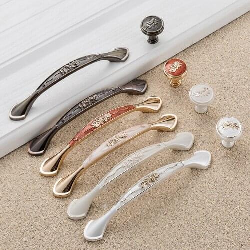 Amber Door Handle Furniture Hardware Door Drawer Cabinet European Classical Handle