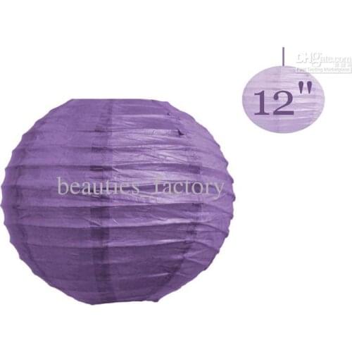 30 Pcs Chinese Paper Lantern lamps WEDDING Party DECORATIONS Purple 12" ( You can Mix Color)