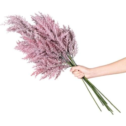 5Pcs/lot Latex Tufting Artificial Plants Leaf Pink Purple Bride Flower Decoration Home Wedding Wall Background Decor Fake Plant