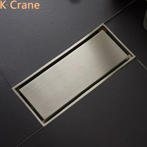 8*20CM Rectangle Bathroom Floor Drain Anti Bugs Smell Off Copper Drains Waste Shower Water Stopper Vertical Trap Hole Cover