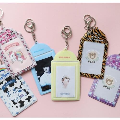 Cartoon Album Holds 2 Pockets 3 Inch Mini K-pop Star Card Collect Holder Name Card 7s 8 25 50s Photo Card Holder Album