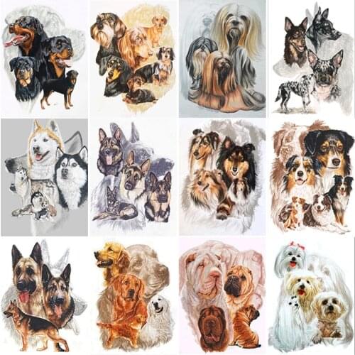 New DIY 5D Animal Diamond Embroidery Dog Cross Stitch Scenery Diamond Painting Full Square Round Drill Mosaic Home Decor Gift