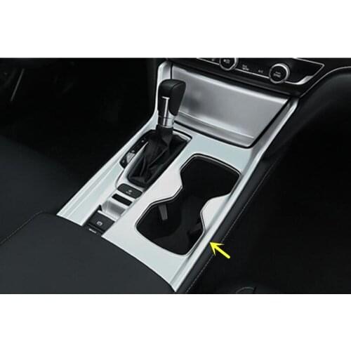 For Honda Accord Sedan 10th 2018 2019 2020 2021 Car Garnish Cover Detector Trim Stick Shift Gear Box Cup Holder Frame 2pcs