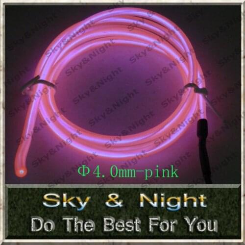 Free shipping Promotion D type EL wire ten colors-Pink