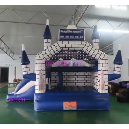 Free air ship to door!5.3x4m inflatable bouncy house, outdoor kids inflatable bouncer house with small slide combos