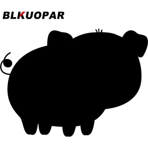 BLKUOPAR for Curly Tail Pig Car Stickers Sunscreen Fashionable Decals Campervan JTR Motorcycle Decor Air Conditioner Car Styling