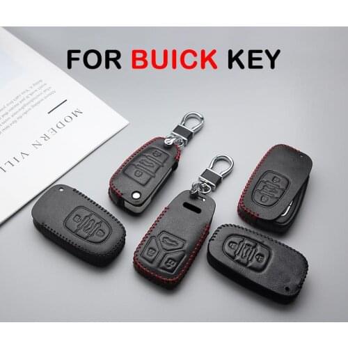 Genuine Leather Car Key Case Cover For Buick Enclave Excelle XT Regal GS Encore Sail Anti-wear Protective Key Shell Car Styling