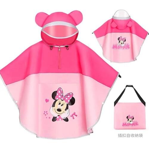 Disney minnie mickey Kids Raincoat kids Poncho Oxford cloth girl raincoat Children Cartoon Single-person Boys Girls Rain jacket
