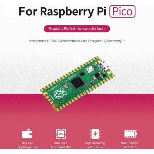 For Raspberry Pi Pico Board RP2040 Dual-Core 264KB Low-Power Microcomputers High-Performance Cortex-M0+ Processor