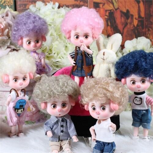 Dream Fairy 1/12 BJD DODO Pigies toy Doll curly hair clothes shoes 14cm mini doll joint body ob11 Cute children gift