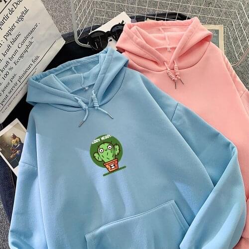 Harajuku Korean Oversized Hoodies Women Men Plant Hoodie Sweatshirt Funny Coat Ulzzang Couple Pullover Thick Unisex Streetwear