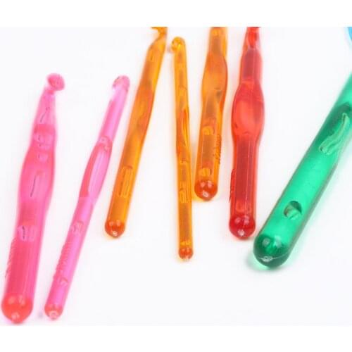 Multi-color 9Pcs/Set Crochet Hooks Knit Knitting Needles Set Weave Craft Tools 3-12mm Hooks Needles TSL1