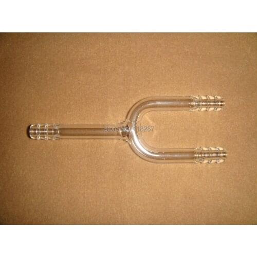 Lab glass U connector Tube,10MM Hose Connection,Length of the Arm is 60MM