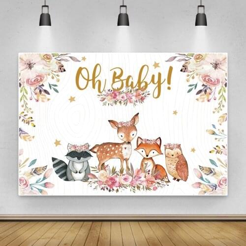 Laeacco Wild Animal Safari Theme 1st Birthday Party Baby Shower Decor Photo Backdrop Customized Vinyl Photography Background