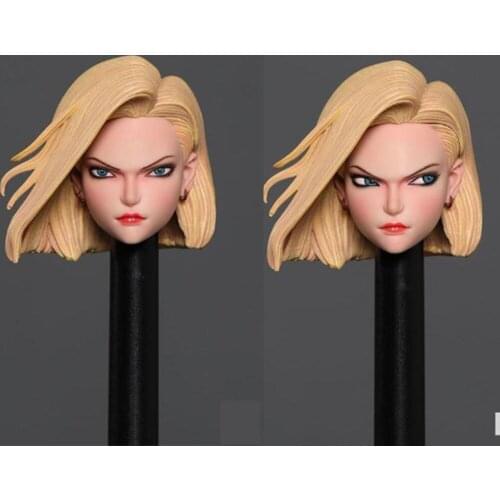 M003 A/B 1/6 Scale Girl Head Sculpt Short Blond Hair Young Girl Face up/Strabismus Version for 12" Inches Female Action Figure