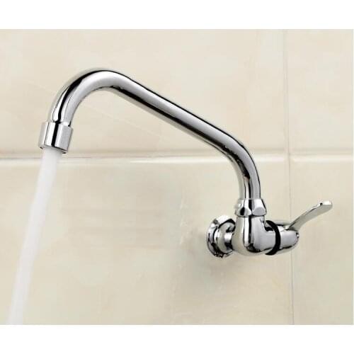 3 Style copper single cold kitchen sink basin faucet, Rotated kitchen basin faucet chrome, Water wash basin faucet wall mounted