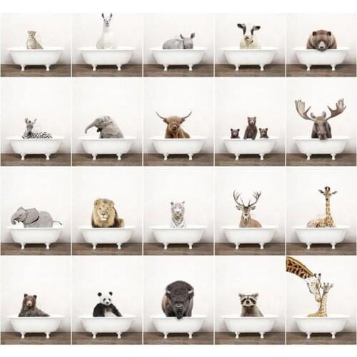 Painting By Numbers Bath Crock Animals Diy Oil Picture Crafts Acrylic Paint Home Decor Canvas Paint Coloring Living Room Art Kit