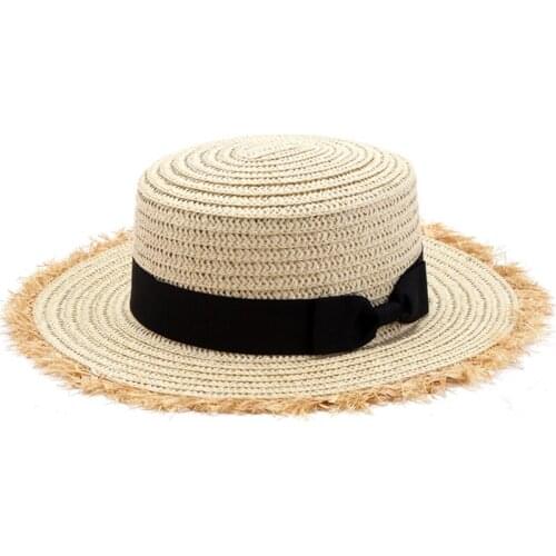 2020 New Sale Flat High sun Hat Summer Spring Womens Travel Caps Bandages Beach child Traw Hat Breathable Girls hat