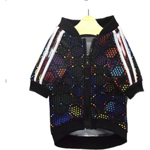 Dog Clothes Jacket Cotton Breathable Sweat-Absorbent Cherry Printing Dog Coat Roupa Puppy Abrigo B1195