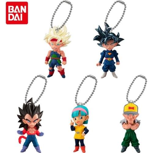 Bandai Genuine Gashapon Dragon Ball Super UDM BURST Keychains 45 series Collectable Character Model Toys Goku Android13 Burdock