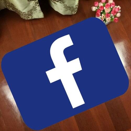 Mats Anti Slip Floor Mat Fashion cartoon facebook Social F logo Carpet Printed Pattern Carpet Rug for Bathroom Door Living Room