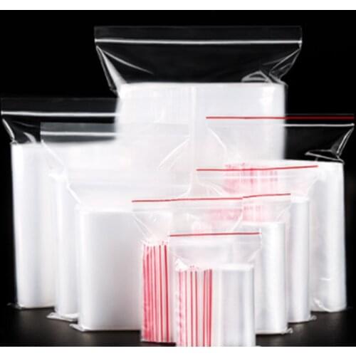 Multi Size 100Pcs Transparent OPP Poly Bags Self Adhesive Plastic Bag Self Adhesive Seal Bags&Candy Bags