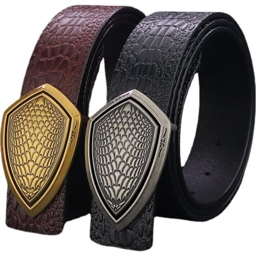 New Mens Belt Male Slip Buckle Retro Belt Personality Youth Leisure Cargo Belt Pure Leather Luxury Belt Designers Men 3.8cm