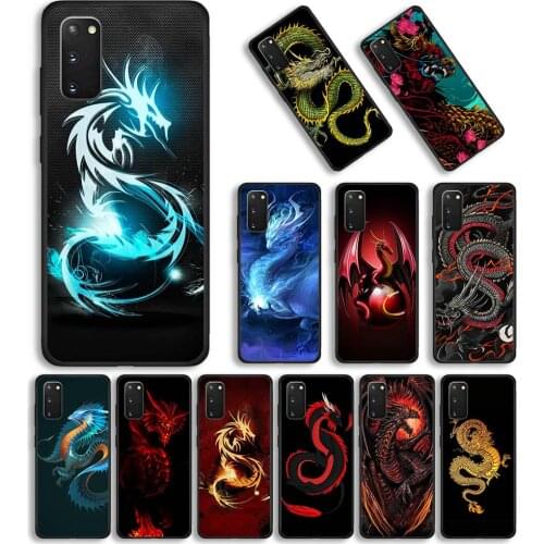 Dragon Silicone Soft Phone Case for Samsung Galaxy S20 FE S21 Ultra 5G S8 S9 S10 S20 Plus S10e Matte TPU Cover Coque