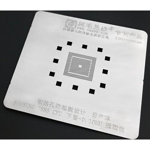 Amaoe BGA Reballing Stencil for Samsung 7885 CPU Lower Steel Mesh 0.10MM