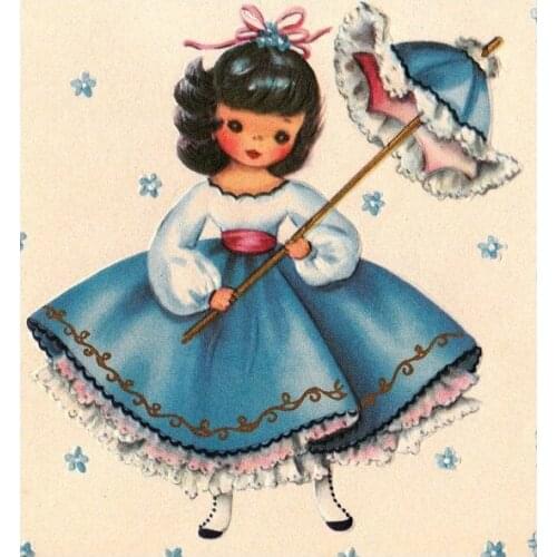 Vintage Spring Girl Layering Die for Scrapbooking Cutting Dies DIY Album Paper Cards Art Craft Decoration