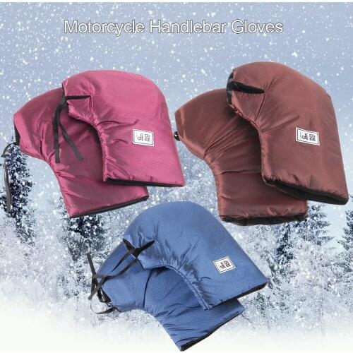 Winter Electric Car Gloves Motorcycle Gloves Thick Warm Windproof Waterproof Cold Motorcycle Grip Handle Bar Muff Mitts