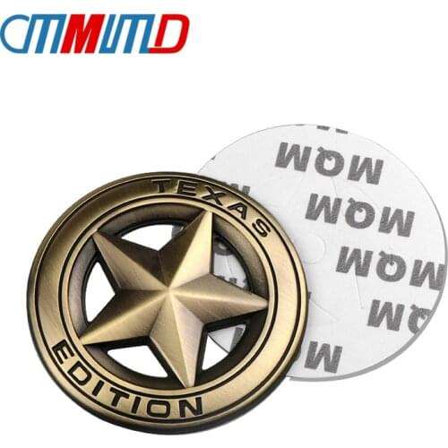 Car accessories 3D Metal TEXAS EDITION Pentagram Emblem Badge Car Badge Stickers Decal for JEEP Wrangler Liberty Grand Cherokee